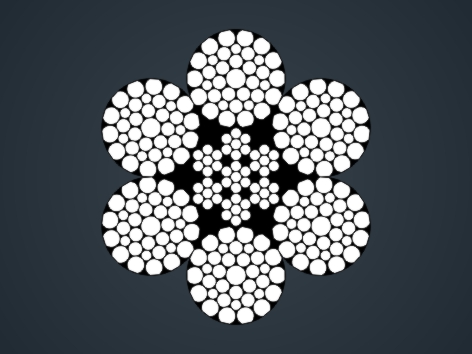 壓實股鋼絲繩6×K36WS-IWRC 6×K36WS-IWRC