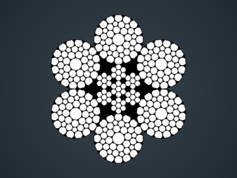 壓實股鋼絲繩6×K41WS-IWRC 6×K41WS-IWRC