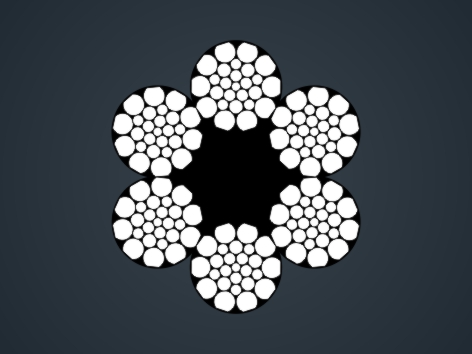 壓實股鋼絲繩6×K26WS-FC 6×K26WS-FC