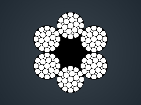 壓實股鋼絲繩6×K25F-FC 6×K25F-FC