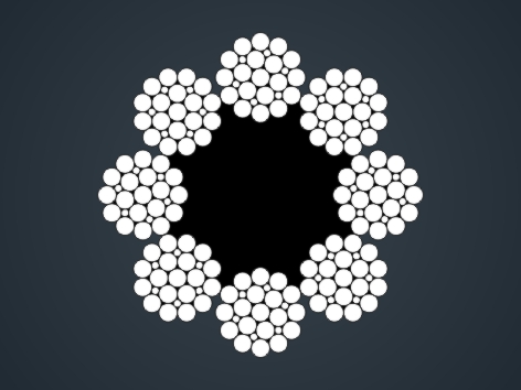 線接觸鋼絲繩8×25Fi+FC 8×25Fi+FC